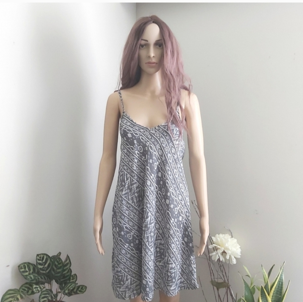 Natura slip dress Medium gray spaghetti strap  beach summer lightweight